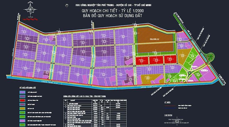Bản đồ QH KCN Tân Phú Trung